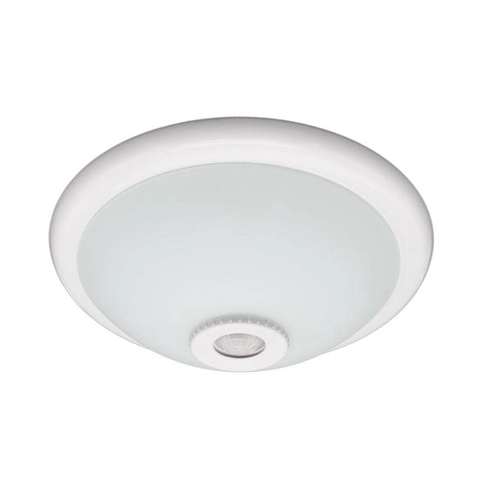 Plafoniera LED Circolare 2x E27 con Sensore di Movimento PIR e Design Crepuscolare