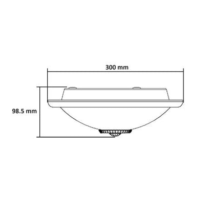 Plafoniera LED Circolare 2x E27 con Sensore di Movimento PIR e Design Crepuscolare