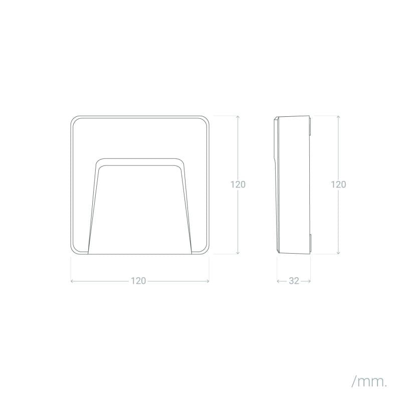 Segnapasso LED per Esterno 3W da Superficie Parete Quadrato Bianco Dag